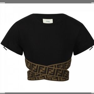 Fendi FF Cross strap crop top